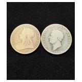 Old Silver Shillings Group of 2