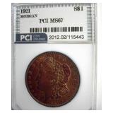 1921 Morgan MS67 LISTS $11500
