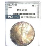 1995 Silver Eagle MS70 LISTS $1550
