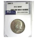 1969-D Kennedy MS67 LISTS $2850
