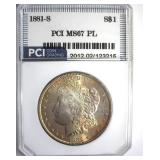 1881-S Morgan MS67 PL LISTS $2250