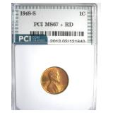 1948-S Cent MS67+ RD LISTS $1050
