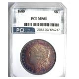 1880 Morgan MS65 LISTS $500