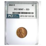 1942-S Cent MS67+ RD LISTS $575