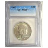 1967 Kennedy ICG MS66+ LISTS $350