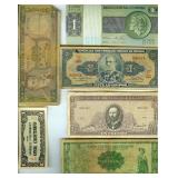 11 Vintage Bank Notes Ecuador Japan Brazil