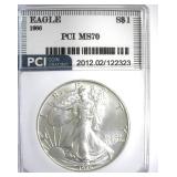 1986 Silver Eagle MS70 LISTS $1000