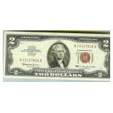 1963 2 Crisp Ch UNC Red Seal