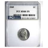 1940 Nickel PCI MS68 FS