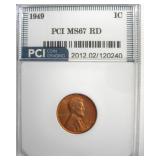 1949 Cent MS67 RD LISTS $2350