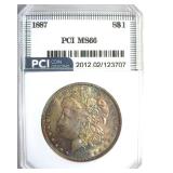 1887 Morgan MS66 LISTS $425