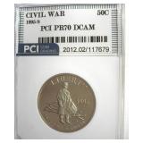 1995-S 50c Civil War PR70 DCAM LISTS $180