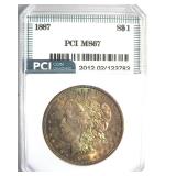 1887 Morgan MS67 LISTS $1700