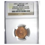 1890 1/4P NGC MS64 RB Great Britain
