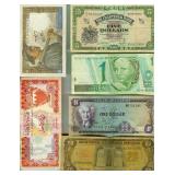 12 Vintage Bank Notes Hong Kong Brazil Jamaica