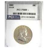 1962 Franklin PR69+ DCAM LISTS $3850 IN 69DC