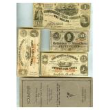 1862 1863 25C-$1 US Confederate Notes