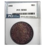 1885 Morgan PCI MS65 Fantastic Toning