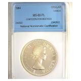 1964 Dollar NNC MS69 PL Confederation Meetings