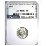 1942 Nickel MS67 FS LISTS $1250