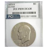 1973-S Silver Ike PR70 DCAM LISTS $1350