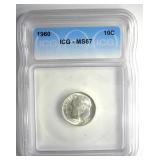1960 Dime ICG MS67