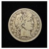 1898-S Barber 50c Fine + Scarce