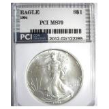 1994 Silver Eagle MS70 LISTS $11000
