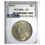 1878-S Morgan MS65+ PL LISTS $1050