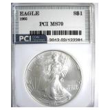 1995 Silver Eagle MS70 LISTS $1550