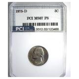 1975-D Nickel MS67 FS LISTS $275 IN 66+ FS