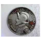 1947 Silver 1/4 Balboa Panama Nice Toning