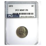 1973 Nickel MS67 FS LISTS $2750