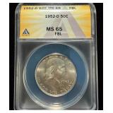 1952-D Franklin ANACS MS65 FBL Looks 66