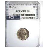 1947-D Nickel MS67 FS LISTS $425