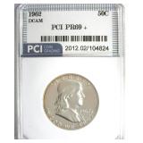 1962 Franklin PR69+ DCAM LISTS $3850 IN 69 DC