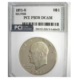1971-S Silver Ike PR70 DCAM LISTS $475