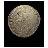 1675 Bruns-Luneb 2/3 Thaler XF+ As Made Hole Rare