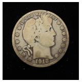 1913-S Barber 50c Very Good