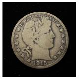 1915-D Barber 50c Very Good+