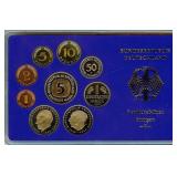 1976-F 1 Pfennig-5 Mark Proof Set Germany