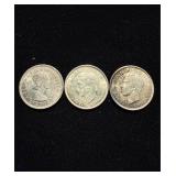 WW2 .925 Silver Ch BU Struck by US Mint 3pcs