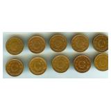 1936-1948 Centavo Mexico 10 Pc Lot