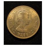 1953 Jamaica 1 Penny Rare in UNC