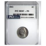 1941 Nickel MS67+ FS LISTS $3250 IN 67 FS