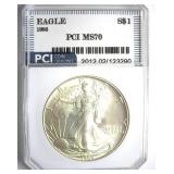 1986 Silver Eagle MS70 LISTS $1000