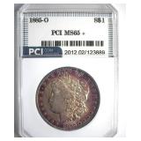 1885-O Morgan PCI MS65+ Purple Toning