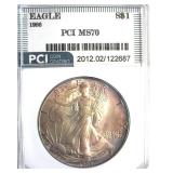 1986 Silver Eagle MS70 LISTS $1000