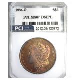 1884-O Morgan MS67 DMPL LISTS $21500