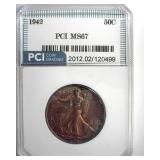 1942 Walking Liberty MS67 LISTS $650
